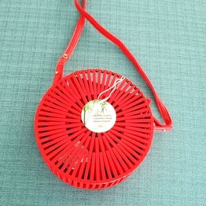 BAMBOO CREATIONS WOODEN RED BAG